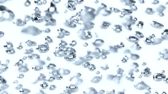 Super Slow Motion Shot of Water Bubbles at 1000Fps