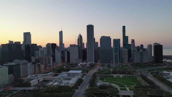 Chicago Skyline at Dusk 