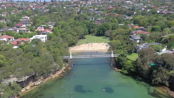 Parsley Bay Beach and Bridge a Secluded Beach in the Affluent Sydney Suburbs