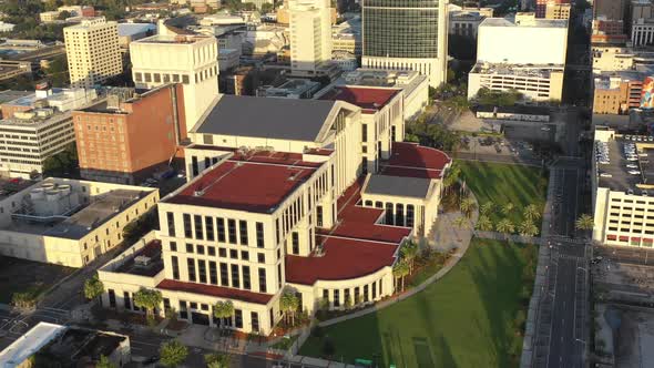 Aerial of Supreme Court Building in Downtown Jacksonville