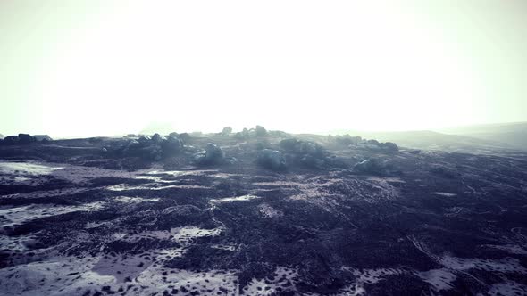 Mountain Landscape Covered with Snow and Ice alt