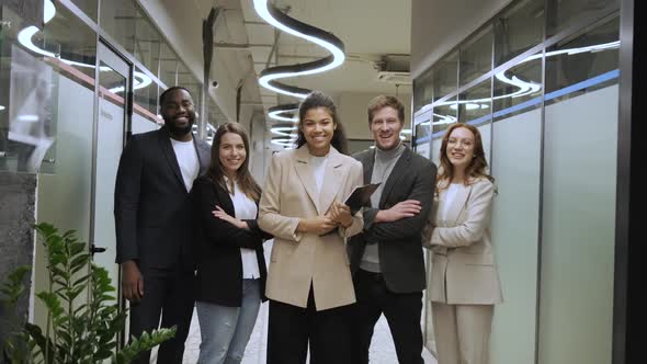 Portrait Of MultiCultural Business Team In Office