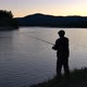 Fisherman At Night In Mountains - VideoHive Item for Sale