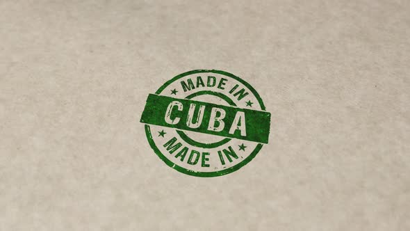 Made in Cuba stamp and stamping