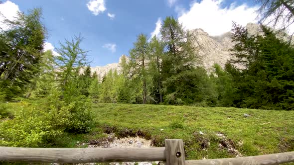 Time Lapse of Clouds Moving in the Sky with Mountain Landscape