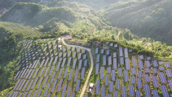 Solar power station in montain