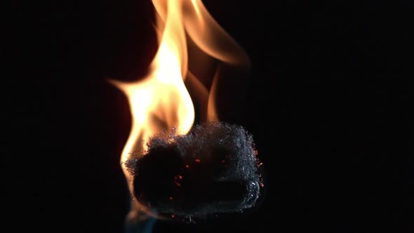 Slow motion of fire spinning