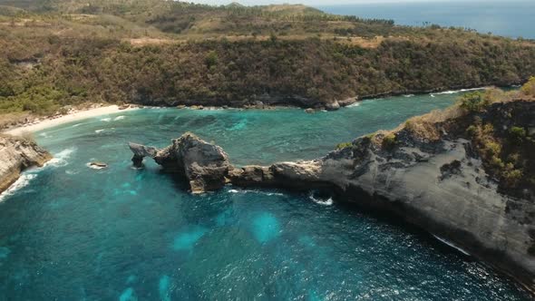 Aerial View Beautiful Beach