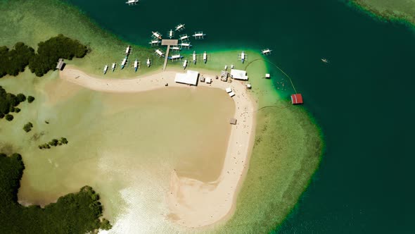 Tropical Island with Sandy Beach