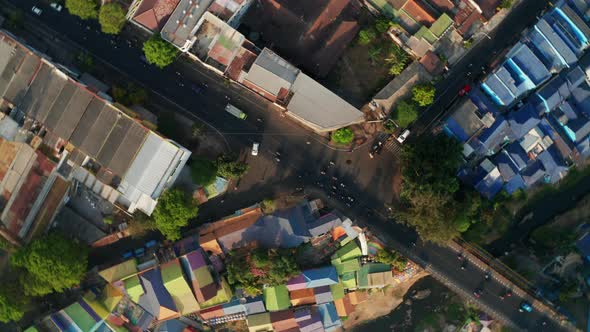 Drone Over Town Of Kampung Warna Warni Jodipan