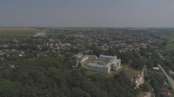 Aerial of Vyshnivets with the Palace