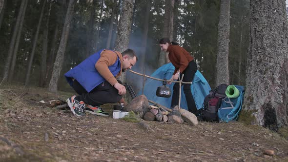 Tourists in the Forest