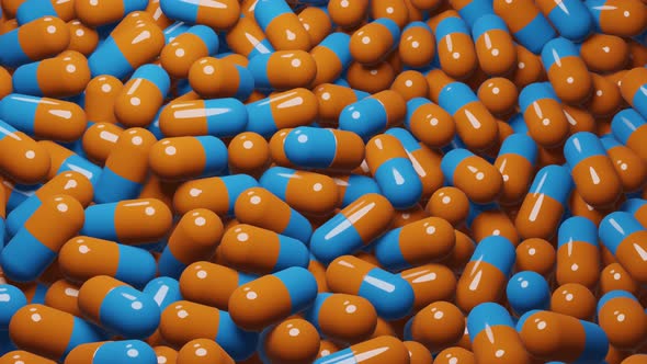 4K Pills. Vitamin capsules. Antibiotics for treatment of disease