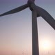 Close-up of wind turbine blades at sunset or sunrise. - VideoHive Item for Sale