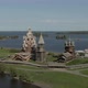 a Cinematic Shot From the Air Around the Wooden Walkway of Kizhi - VideoHive Item for Sale