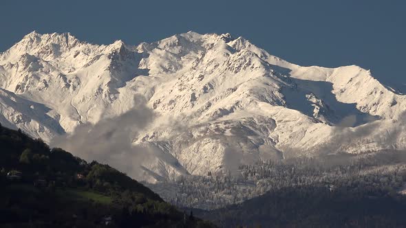 One Piece of Big Snowy Mountain Mass