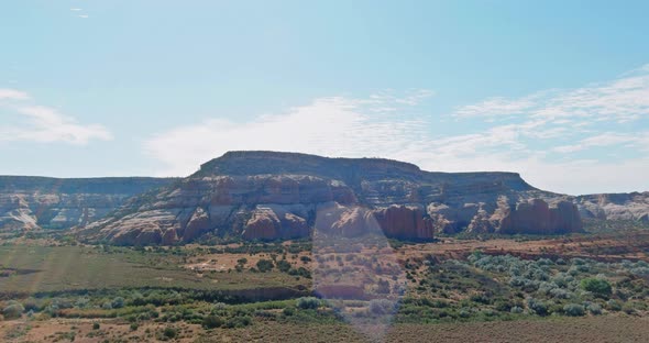 Panoramic Aerial View a Scene of Canyon Arizona USA with Mountain Desert Landscape Travel Activities