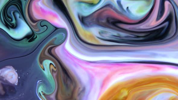 Close Up Of Abstract Colorful Fluid Paint Background Textured 40