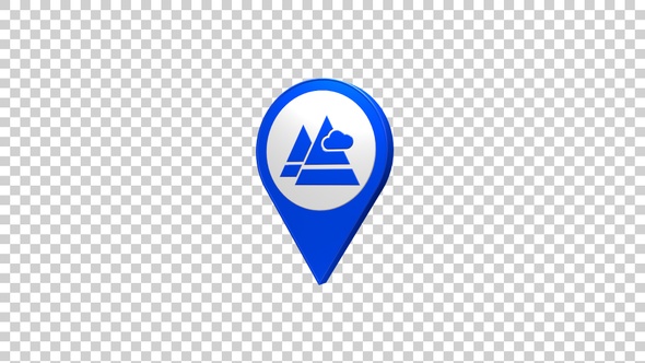 Mountain Map Pin Location Icon