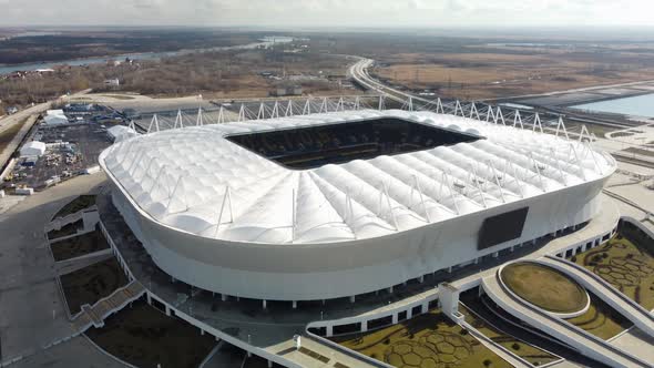 Rostovarena Football Stadium Aerial View