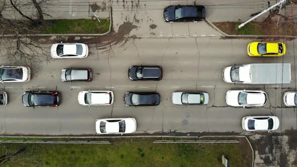 Cars from a height in Krasnodar.