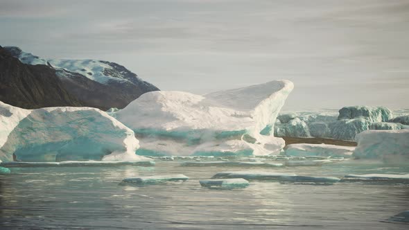 Rock and Ice of the Glacier in Argentina