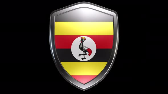Uganda Emblem Transition with Alpha Channel - 4K Resolution