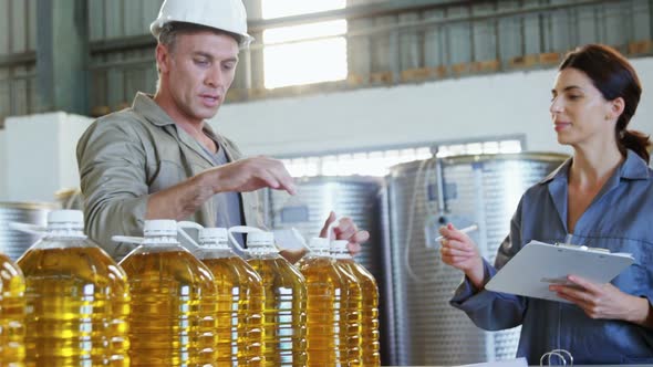 Workers working at factory