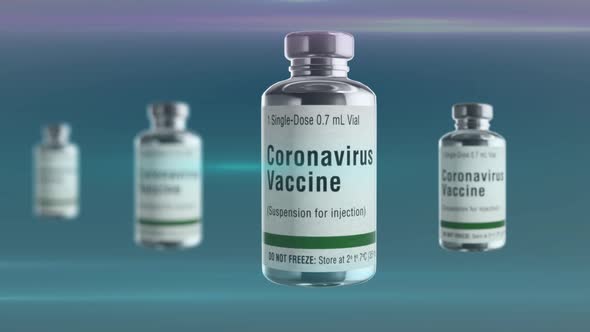 Coronavirus Covid 19 Vaccine Bottles Backgrounds 4K alt