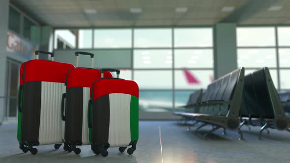 Travel Suitcases with Flag of the United Arab Emirates