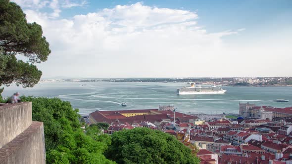 Bird View of Lisboa Downtown