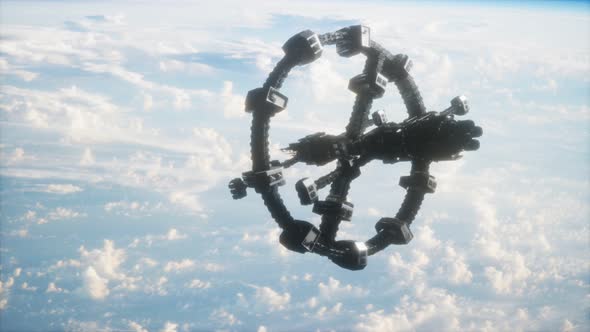 Earth and Outer Space Station Iss alt