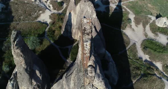 Cappadocia Hills And Towers Aerial View 6