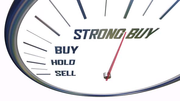 Strong Buy Investment Advice Recommendation Stock Market Tip 3d Animation