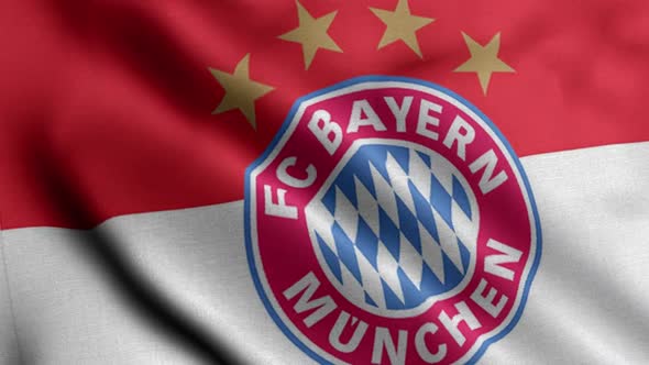 Animated Flag Of Bayern Munich Football Club