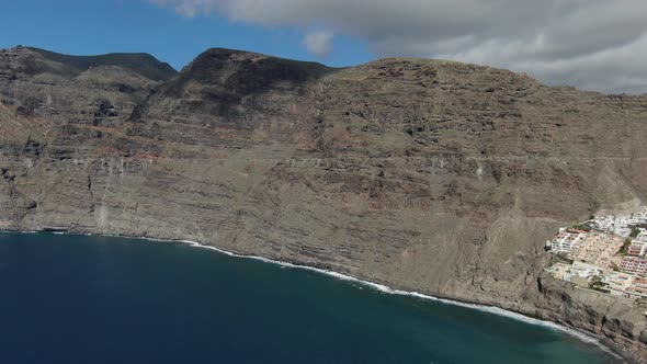 Los Gigantes cliffs and coastal town in Tenerife, Canary Islands, Spain