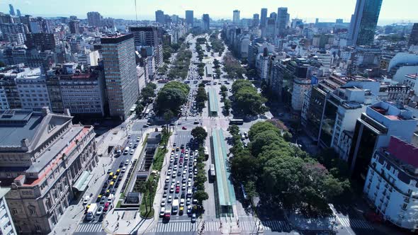 Buenos Aires Argentina. Downtown landscape of tourism landmark city.