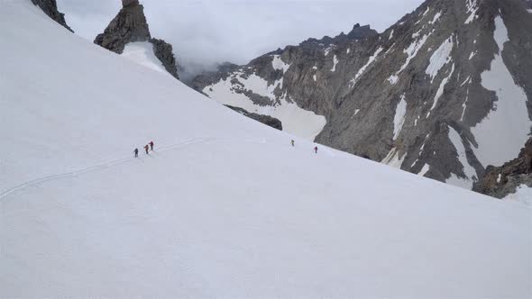 Group of Climbers in the Alps