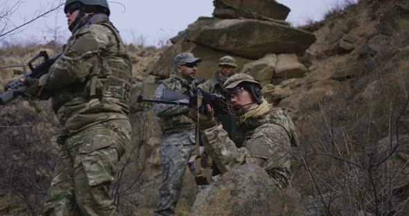 Soldier Providing Cover During Patrol alt
