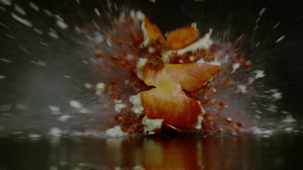 Pomegranate exploding, Ultra Slow Motion
