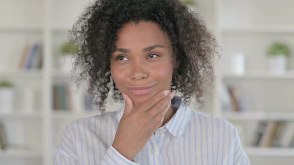 African Woman Thinking and Getting Idea