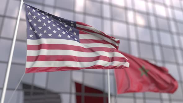 Flags United States Morocco