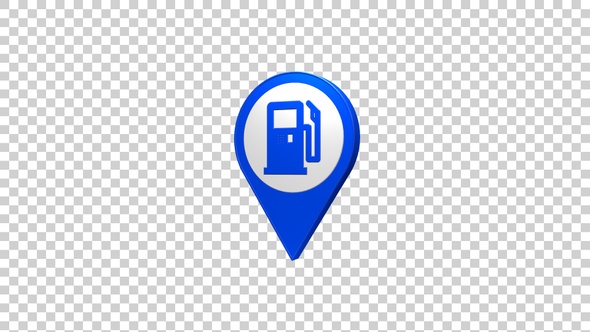 Fuel Station Map Pin Location Icon