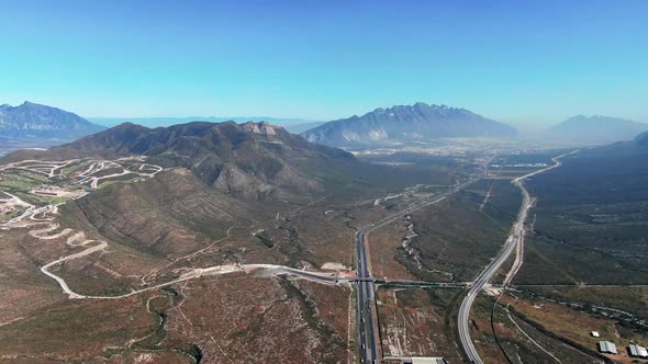 View Of Monterrey City From Saltillo - Monterrey Highway