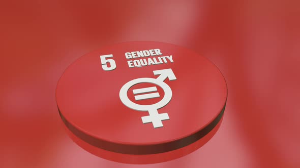 5 Gender Equality The 17 Global Goals Circle Badges Icons Background Concept