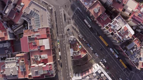 Typical Streets and City Views of Barcelona City in Spain