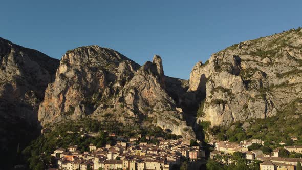 Moustiers Sainte Marie Town in Provence, France