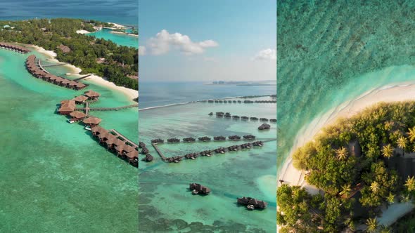 Aerial View From Maldives iIlands. Instagram Story