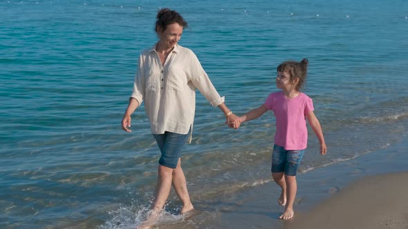 Family relaxation near the sea.