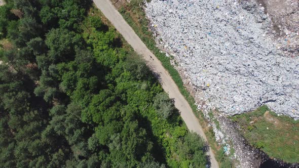 Aerial View of Huge Rubbish Dump